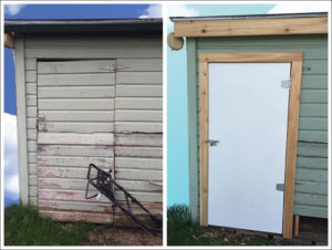 Outdoor Wood Shed Repair - Bob Barron-The Door Wizard